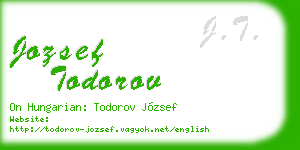 jozsef todorov business card