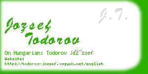 jozsef todorov business card